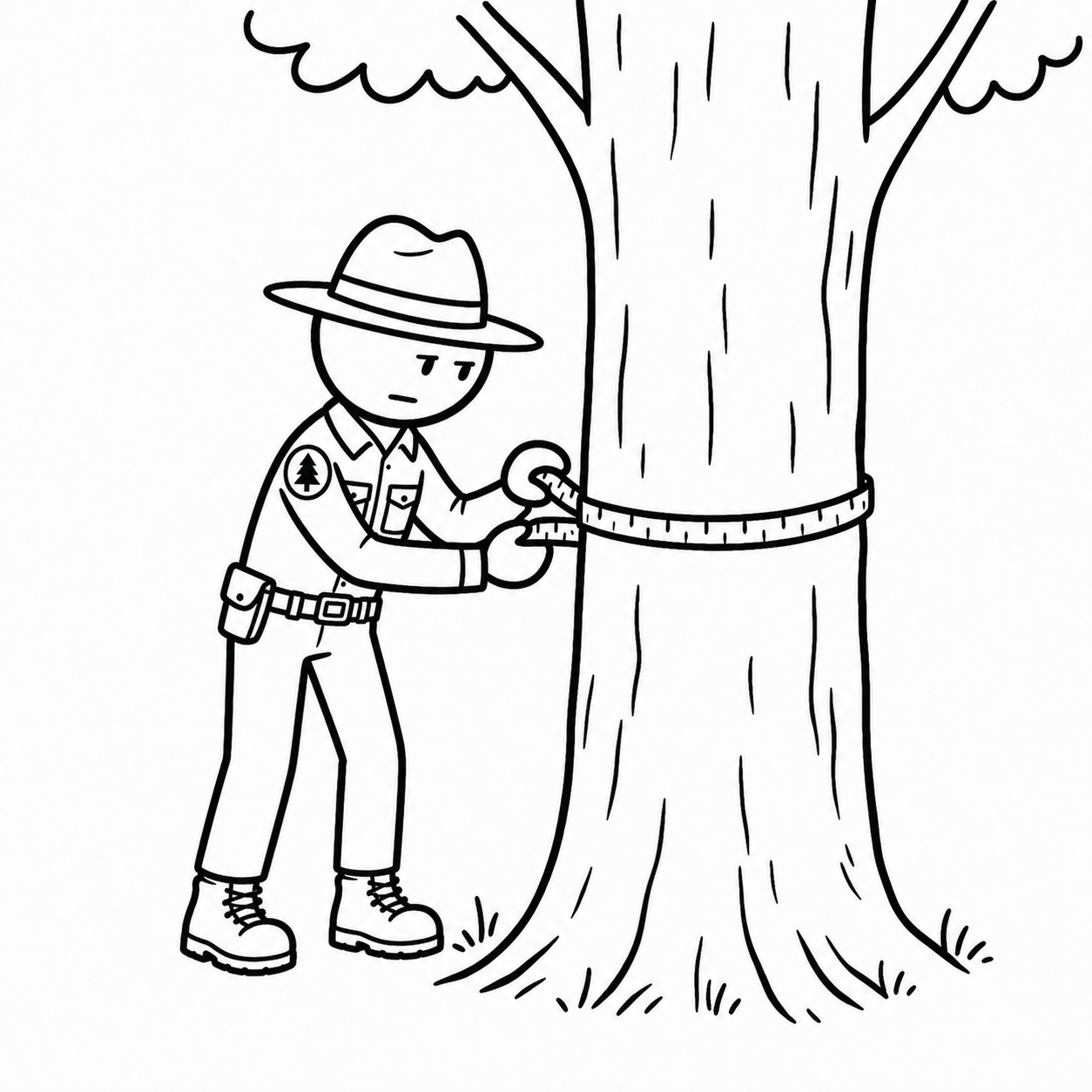 A cartoon of a person measuring a tree
AI-generated content may be incorrect.